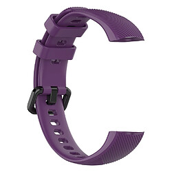 Bracelet en silicone remplacement, longueur : 95.6+124.8mm violet pour votre Huawei Honor Band 4