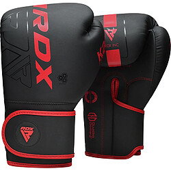 RDX Sports RDX F6 Kara Gants de Boxe Noir 16oz Rouge Cuir PU - RDX - BGR-F6MR-16OZ