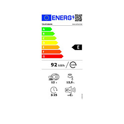 Lave-vaisselle 60cm 12couverts 47db - DW12PS47KE - TELEFUNKEN