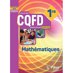 Mathématiques 1re : enseignement de spécialité : programme 2019