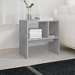 Avis vidaXL Table d'appoint Gris béton 50x30x50 cm Bois d’ingénierie