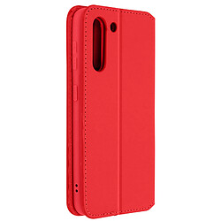 Avizar Housse Samsung Galaxy S21 Étui Folio Portefeuille Fonction Support Rouge