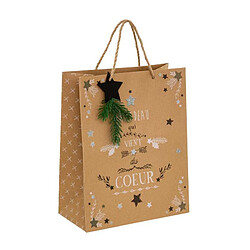 Sac Cadeau Kraft Branches 33cm Naturel