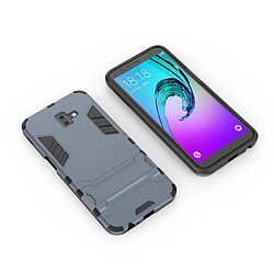 Wewoo Coque TP + antichoc pour Galaxy J6 +, avec support (Bleu marine)