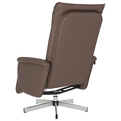 Maison Chic Fauteuil inclinable de massage et repose-pieds,Fauteuil luxe de relaxation marron similicuir -MN74431 pas cher