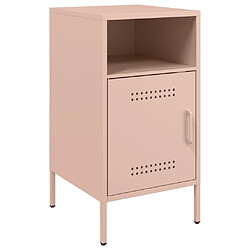 vidaXL Table de chevet rose 36x39x68 cm acier