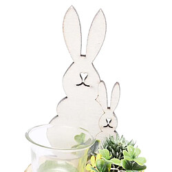 Acheter Bougeoir De Lapin De Pâques De Style Nordique Mignon Bois Lapin Tasse En Verre Décor A