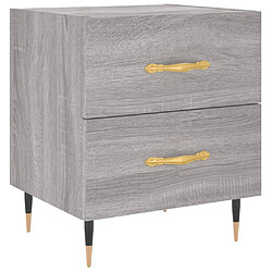 vidaXL Table de chevet sonoma gris 40x35x47,5 cm bois d’ingénierie