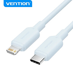 Câble Vention LAKSH USB 2.0 Type-C vers Lightning - 27W - 480Mbps - Plaqué Nickel - Couleur Bleu