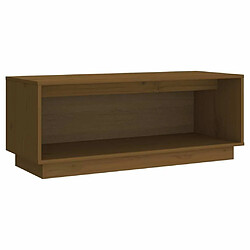 Maison Chic Meuble TV scandinave - Banc TV pour salon Marron miel 90x35x35 cm Bois de pin massif -MN77006