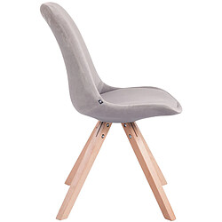 Acheter Decoshop26 4 chaises de salle à manger style scandinave en velours gris clair pieds carré en bois CDS10193