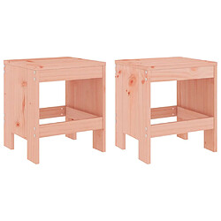 vidaXL Tabourets de jardin lot de 2 40x36x45 cm bois massif Douglas