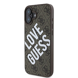 Guess Maroquinerie Guess Coque iPhone 16 MagSafe - Marron