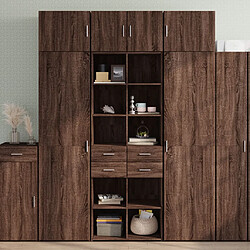 vidaXL Armoire de rangement chêne brun 70x42,5x225cm bois d'ingénierie