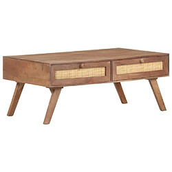 vidaXL Table basse 100x60x40 cm Bois de manguier massif