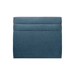 Sommeil de plomb Tete de lit Lignes Tissu Bleu L 135 cm - Ep 10 cm rembourré