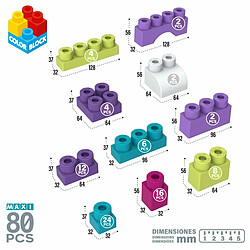 Acheter Set de construction Color Block Trendy 80 Pièces (4 Unités)