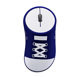 2.4G souris sans fil ultra-silencieux chaussures en forme de souris pour ordinateur portable bleu pas cher