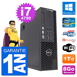 PC Dell Precision T1700 SFF Intel i7-4790 RAM 8Go Disque 1To Windows 10 Wifi - Occasion