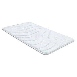 RUGSX Tapis de salle de bain SUPREME WAVES, vagues, antidérapant, doux - blanc 50x80 cm