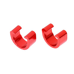 Acheter 10pcs aluminium vélo de montagne cabe c-clip boucles logement guides de tuyau rouge