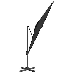 Helloshop26 Parasol meuble de jardin déporté avec mât en aluminium 400 x 300 cm noir 02_0008498