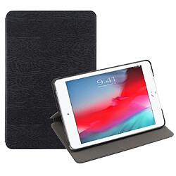 Wewoo Housse Étui Coque en cuir à rabat horizontal Tree Texture pour iPad Mini 2019avec support et fonction sommeil / réveil Noir