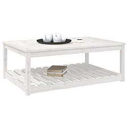 Acheter Maison Chic Table de jardin | Table d'extérieur blanc 121x82,5x45 cm bois massif de pin -GKD82625