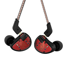 Wewoo Ecouteurs intra-auriculaires Bluetooth HiFi avec fer, dix unités, sans microphone (rouge)