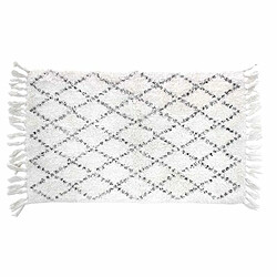 Paris Prix Tapis de Bain à Franges Latika 50x80cm Blanc