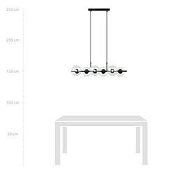 EPIKASA Suspension Rory, Noir, Acier, 95x110x29 cm pas cher