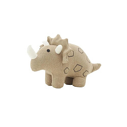 Aubry Gaspard Cale-porte dinosaure en coton beige.