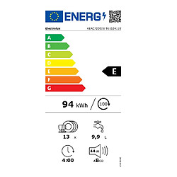 Lave-vaisselle 60cm 13c 44db e intégrable avec bandeau blanc - KEAC7200IW - ELECTROLUX