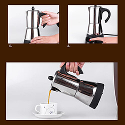 espresso électrique latte percolateur poêle top cafetière moka pot 4 tasse