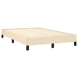 Acheter Maison Chic Lit adulte- Lit + matelas,Sommier à lattes de lit avec matelas crème 120x190 cm tissu -GKD78306