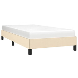 Avis Maison Chic Lit adulte - Lit simple Cadre de lit,Structure du lit Contemporain Crème 90 x 200 cm Tissu -MN11443