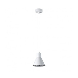 Luminaire Center Suspension Taleja Dome Acier blanc 1 ampoule 120cm