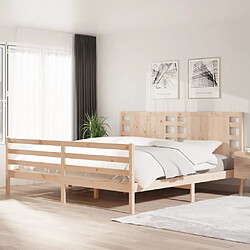 vidaXL Cadre de lit sans matelas 200x200 cm bois massif de pin 