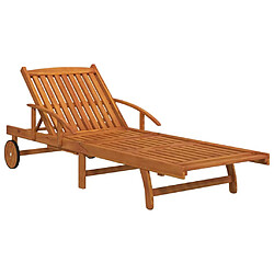 Avis Helloshop26 Lot de 2 transats chaise longue bain de soleil lit de jardin terrasse meuble d'extérieur bois d'acacia solide 02_0012139