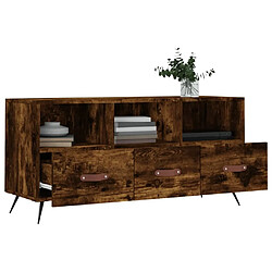 Acheter Maison Chic Meuble TV scandinave - Banc TV pour salon chêne fumé 102x36x50 cm bois d'ingénierie -MN46795