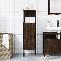 Avis Maison Chic Armoire de salle de bain,Meuble de rangement,Meuble haut chêne marron 33x33x120,5 cm -GKD416129