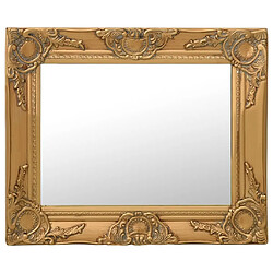 Maison Chic Miroir mural style baroque | Miroir Décoration pour Maison Salle de Bain 50x40 cm Doré -GKD48444