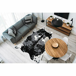 Paris Prix Tapis Imitation Peau de Vache Desert 160x230cm Noir & Blanc