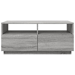 ComfortXL Table Basse Avec Lumières LED Sonoma Gris 90x49x40 Cm pas cher