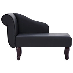 Acheter vidaXL Chaise longue Noir Similicuir