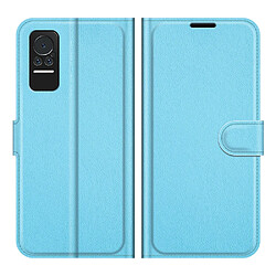 Etui en PU texture litchi, fermeture aimantée bleu pour votre Xiaomi Civi 5G