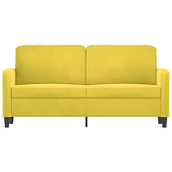 Avis Maison Chic Canapé à 2 places,Sofa de Salon,Canapé droit Jaune 140 cm Velours -GKD374445