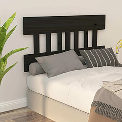 Maison Chic Tête de lit scandinave,Meuble de chambre Noir 153,5x3x81 cm Bois massif de pin -MN74659