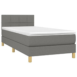 Avis Sommier à lattes et LED,Cadre à lattes de lit avec matelas pour Adulte Gris foncé 90x190cm -MN44302