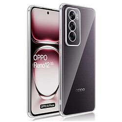 Htdmobiles Coque pour Oppo Reno 12 5G - housse etui silicone gel fine + film ecran - TRANSPARENT TPU